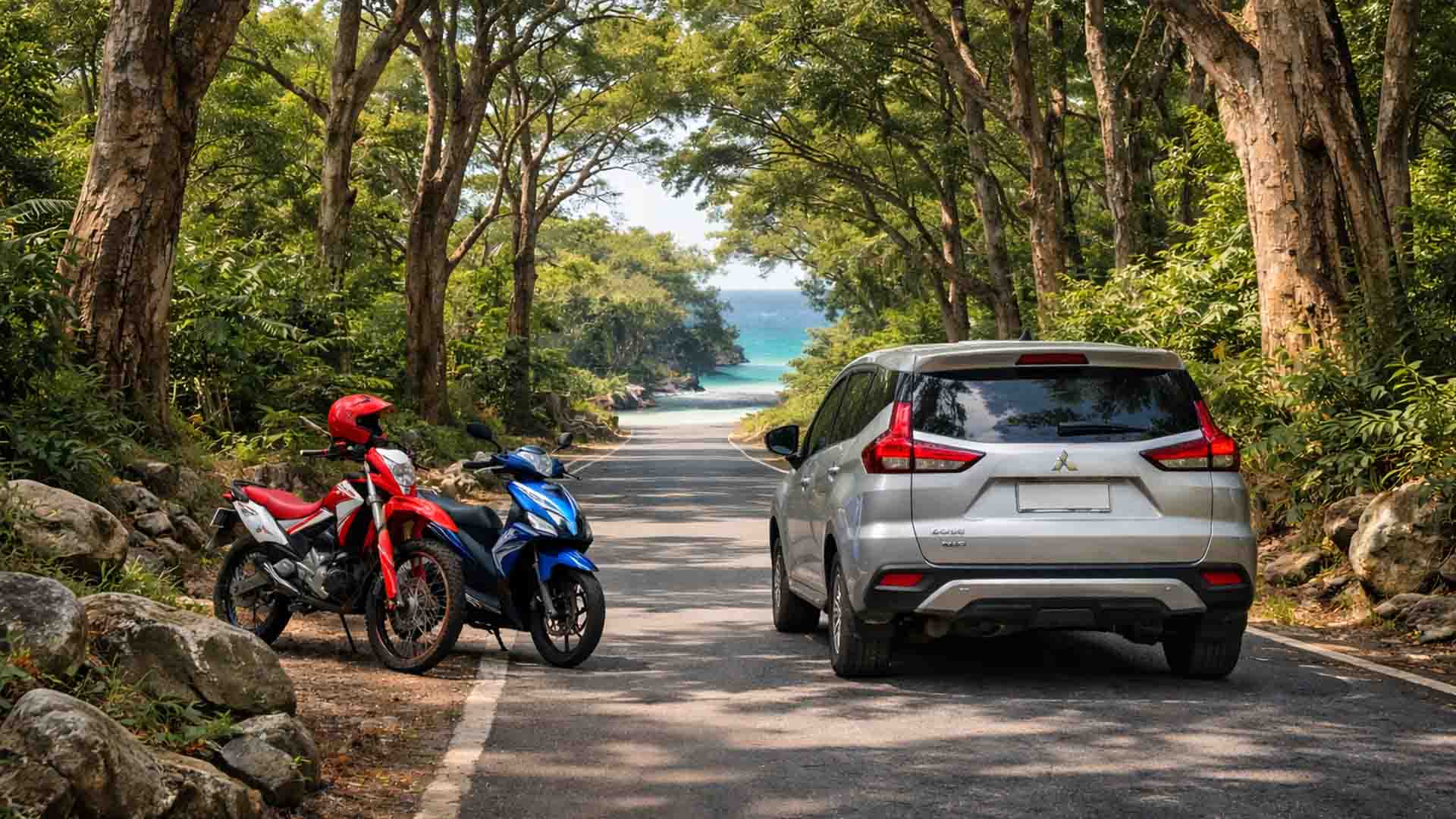 Free delivery motorbike and car rental in Siquijor